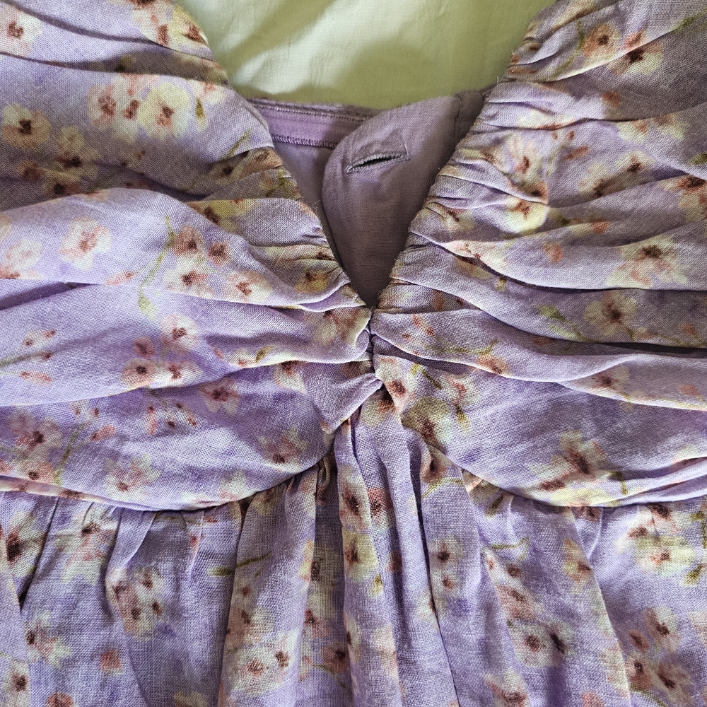 Floral Off-Shoulder Pink Dress - Picture 7 of 9